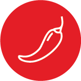 Taxonomy icon for recipes by Josh Cizek Cooks that are labeled as "Spicy" recipes.